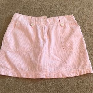 Pink seersucker skort